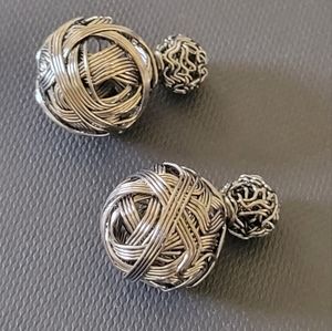 NWOT Geometric Ball Earrings
